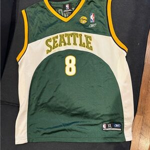 Vintage Reebok Seattle SuperSonics Luke Ridnour #8 Jersey